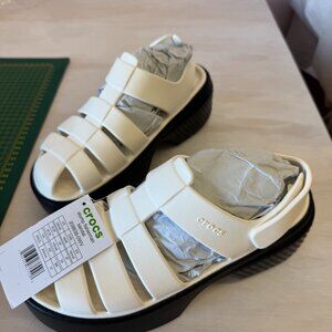 STOMP Women’s Fisherman Sandals – Chalk White Chunky Platform